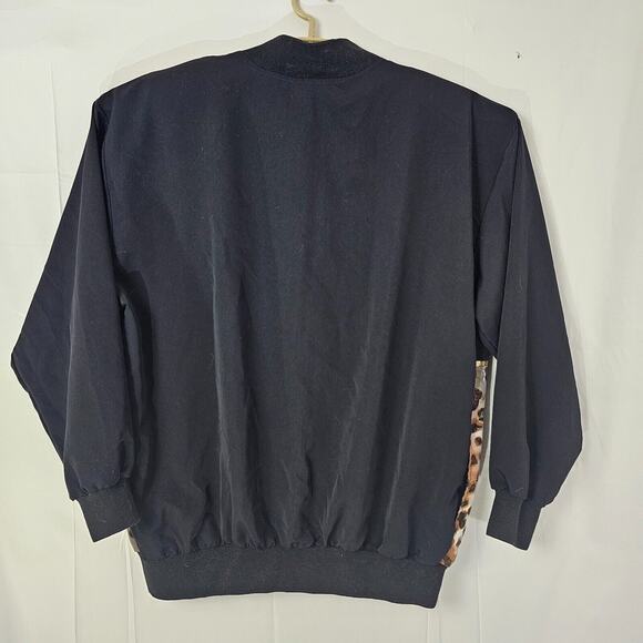 Vintage Delta Burke Embroidered Leopard Full Zip Track Jacket Size 1X XL Womens - Picture 4 of 8